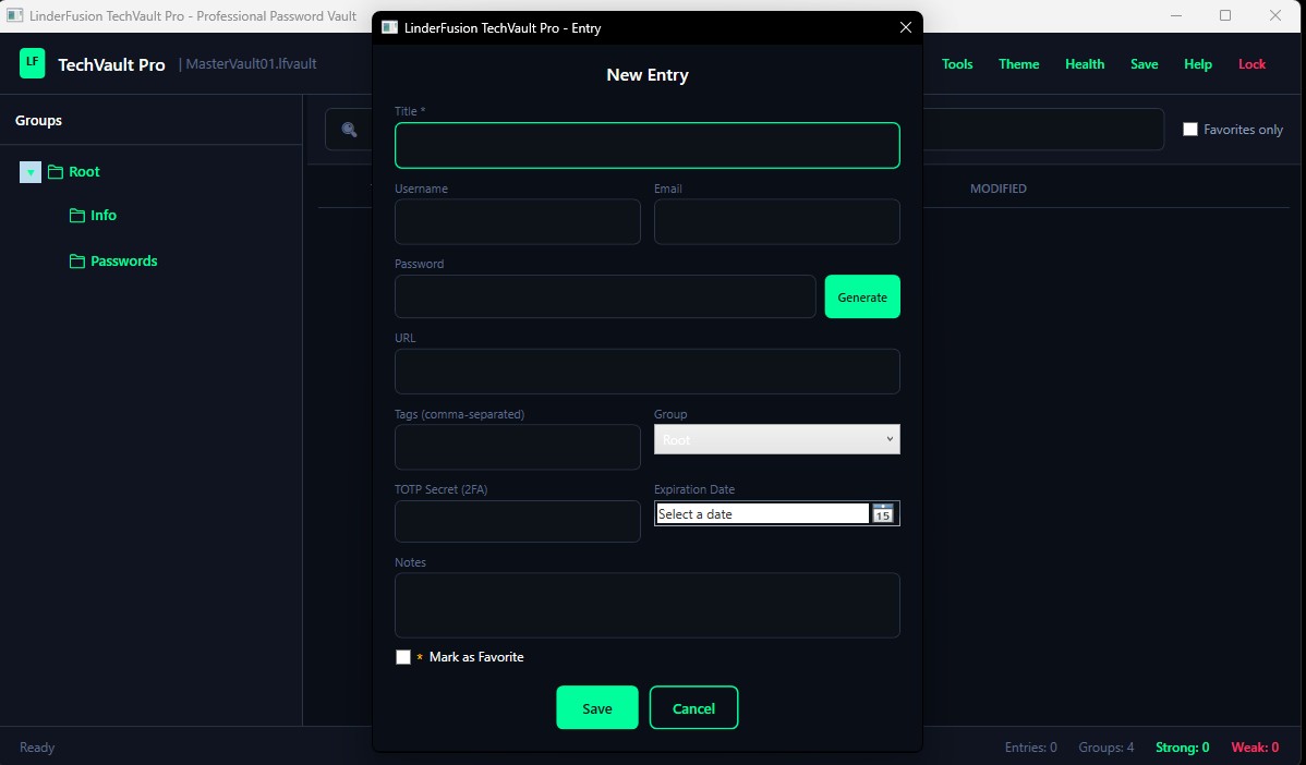 TechVault Pro Entry Management